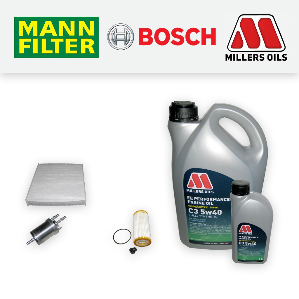 SERVICE KIT AUDI A1 S1 QUATTRO OIL FUEL CABIN FILTERS SUMP PLUG +OIL (2014-2018)