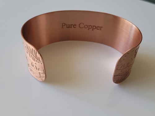 Pure Copper Magnetic Bracelet Copper Arthritis Pain Therapy 1.18" Wide Cuff - Picture 2 of 6