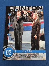 2015 Topps Baseball History #15A Clinton Earns Democratic Nomination Card 4J