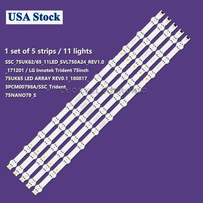 LED Backlight Strips For LG 75UK6200PCB 75UK6500PLA SSC_TRIDENT_75UK65 75UK62