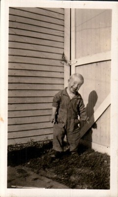 Vintage Black & White Photo Child by Fence Ringle Photo Shop LA