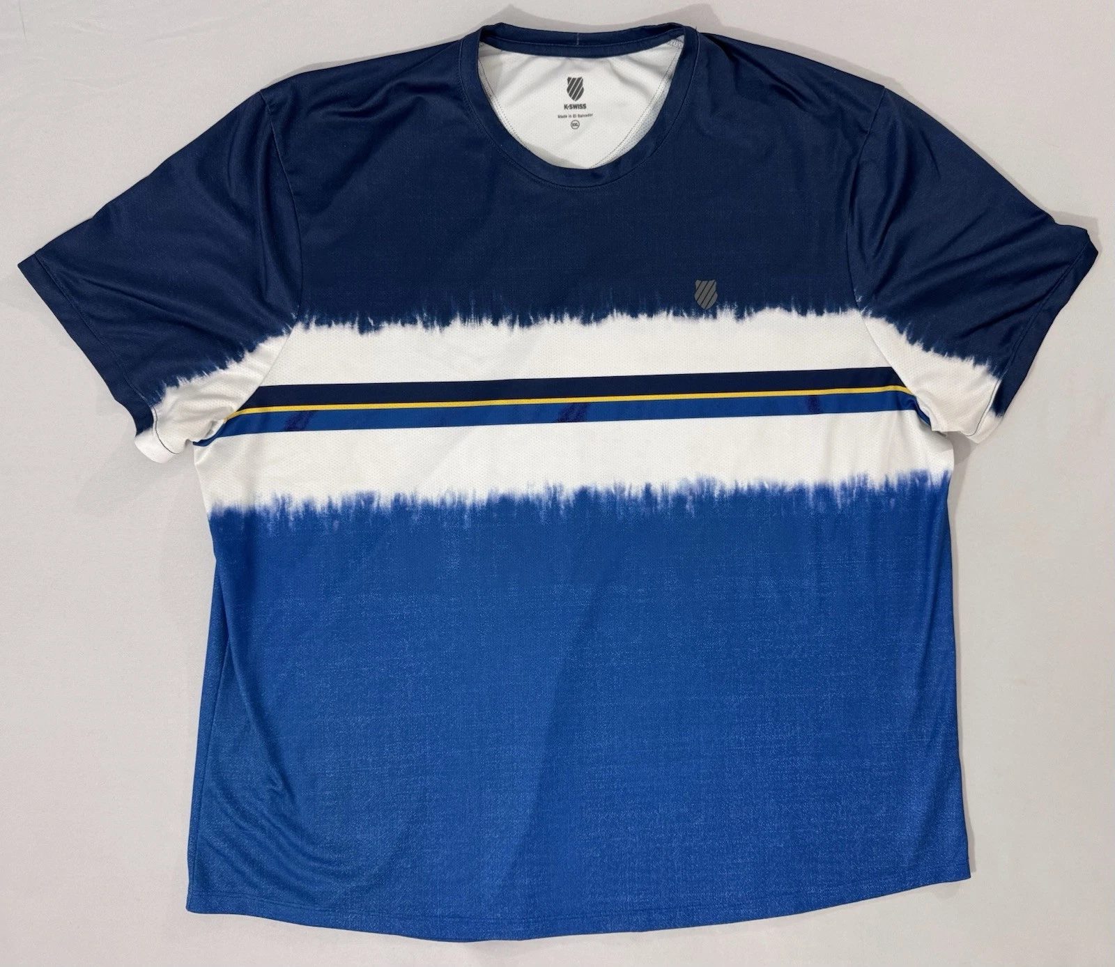 K-Swiss SPF30 Tide Stripe 100% Polyester Shirt XXL