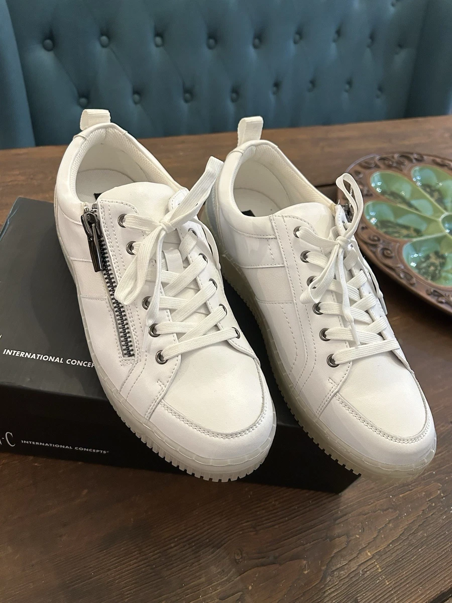 INC Mens Beige Mixed Media Harlan Round Toe Platform Sneakers Shoes 10.5 M INC Mens Beige Mixed Media Padded Comfort Harlan Round Toe  main image 2