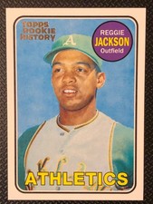 2018 Topps Archives Reggie Jackson, Topps Rookie History #260, Oakland Athletics