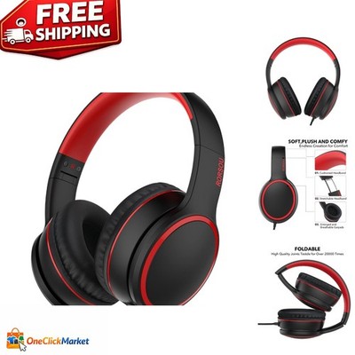 Hi-Fi R10 Black Over-Ear Headphones with In-Line Mic for Ultimate Comfort