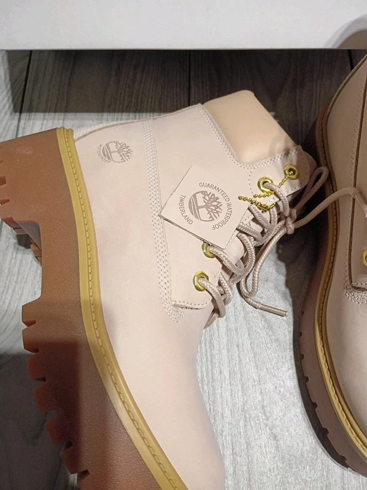 BOTA TIMBERLAND MUJER STONE STREET IMPERMEABLE Cuero Premium Plataforma Talla 8.0 Foto 4 de 4