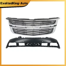 Kit Front Bumper Cover&Grille For 15-20 Chevy Suburban/Tahoe With Sensor Hole