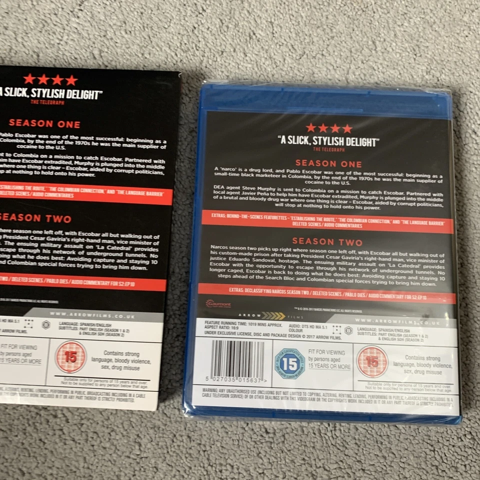 Narcos: The Complete Seasons One & Two [Blu-ray] New Sealed - Image 3 of 3