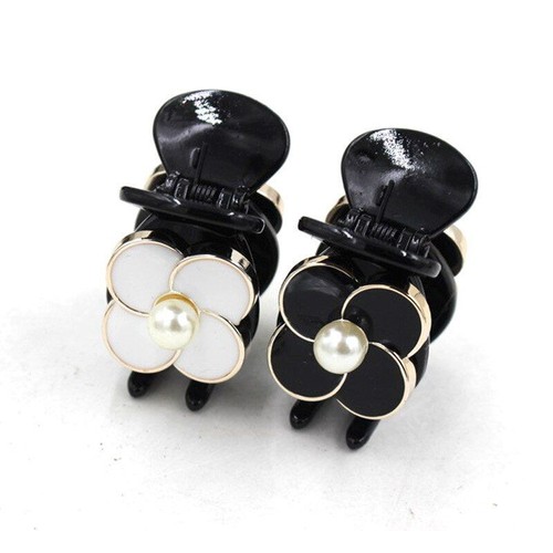 Fermaglio artigli per capelli morsetto acrilico perla lusso strass fiori barrette copricapo - Foto 2 di 31