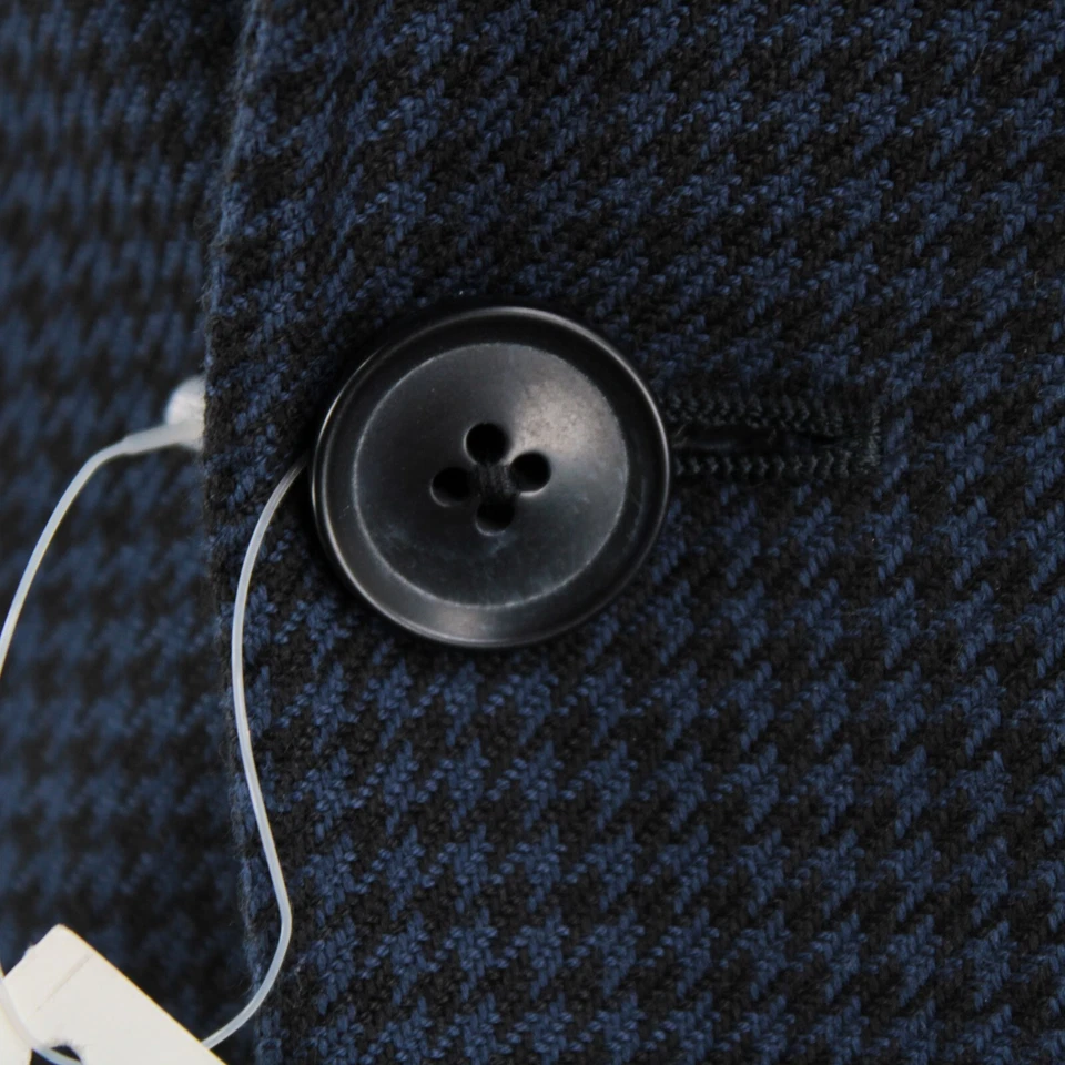 Abrigo deportivo Caruso nuevo con etiquetas 100 % algodón talla 50R (40R EE. UU.) en pata de gallo azul Foto 2 de 4