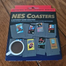 NES Coasters Set of 8 Super Mario Bros Zelda Donkey Kong Coffee Tea Coaster NEW