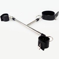 Metal Spreader Bar 50cm Wristcuffs Included Leather And Metal T Bar Metal Spreader Bar 50cm Wristcuffs Included Leather And Metal T Bar