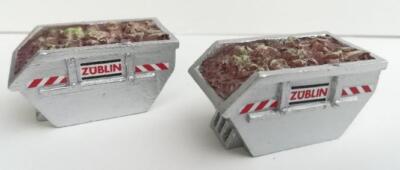 Loewe Set aus 2 Absetzmulden ''ZÜBLIN'' mit Erdaushub / HO 2243