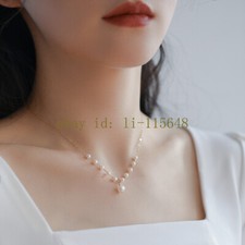 Beautiful White Shell Pearl Necklace Clavicle Jewelry Birthday Gift for Her