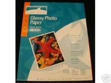 GREAT WHITE GLOSSY LASER PHOTO PAPER 100 SHEETS ULTRA WHITE 32 POUND ACID FREE