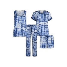 Lucky Brand Women's Pajamas Sleepwear 4-Pieces Set Blue Size XS NWT