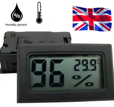 LCD Digital Innen Raum Thermometer Hygrometer Temperatur Uhr Luftfeuchtigkeit Messgerät