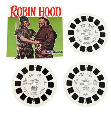 ROBIN HOOD, RARE VIEW MASTER REELS x 3,FULL SET,972A,B,C.TOP ZUSTAND.