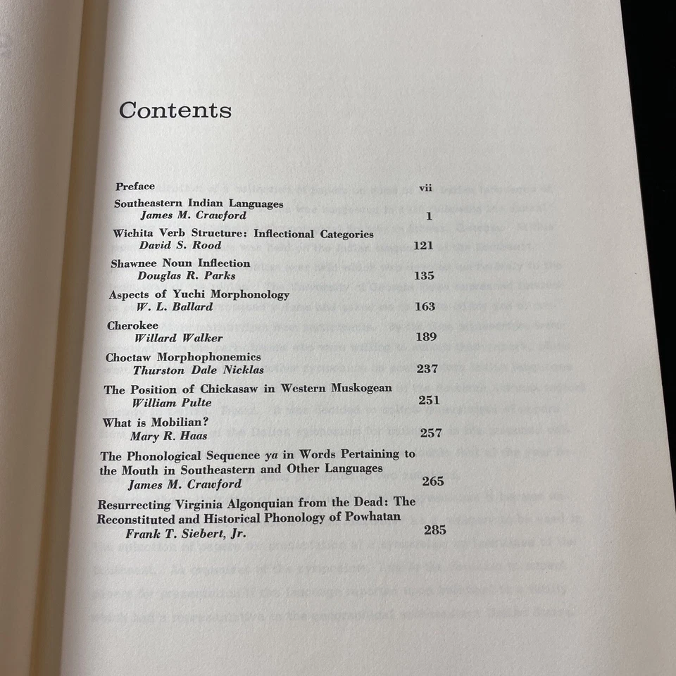 James M Crawford / Studies in Southeastern Indians Languages 1st Edition 1975 - Image 4 of 4
