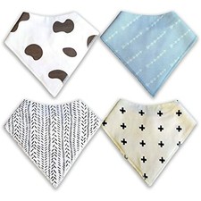 MyBabyMyKing Bandana Bibs for Baby Boys That Rock, a Drool Bib Set of Soft