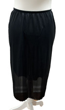Vintage Formfit Rogers Womens Sz 10-12 Tall Black Half Slip Undergarment Lace 26
