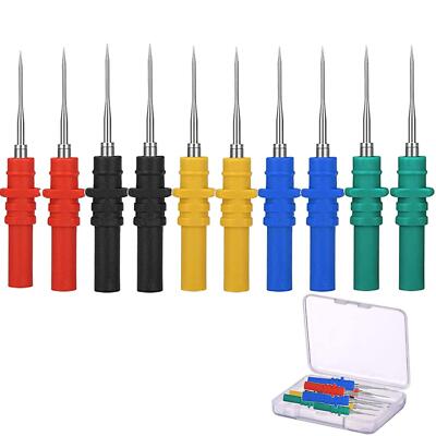 10 Stück bunte Prüfspitzen 4 mm Multimetersonden Rückentaster Stifte 30 V/10 A für