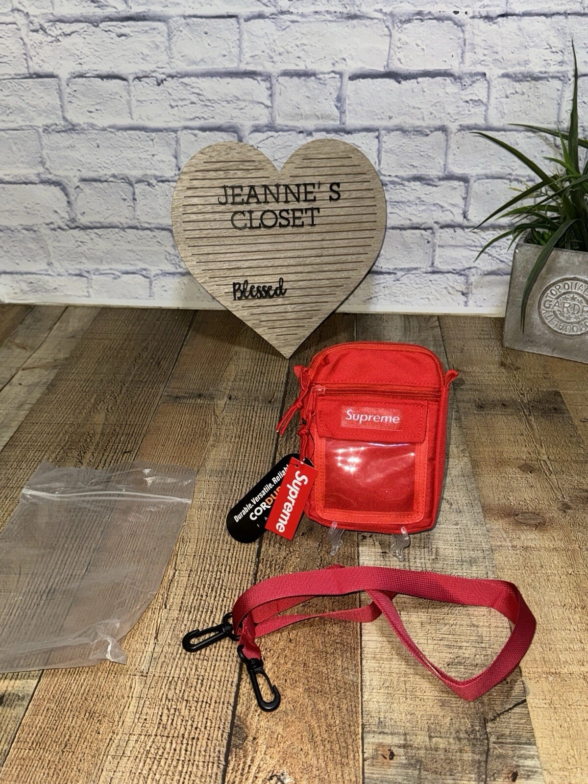 Sac bandoulière Supreme Utility Pouch rouge nylon cordura