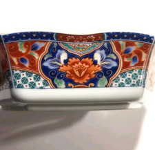 2 Painted Barocco Bowls~6 sided~ Stunning Paint Job Beautiful Pristine Condition
