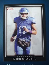 2022 Sage Artistry Football Nick Starkel #77 Rookie RC