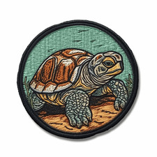 Baby Turtle Patch Iron-on Applique Sea Animal Badge Ocean Beach Outdoor Nature
