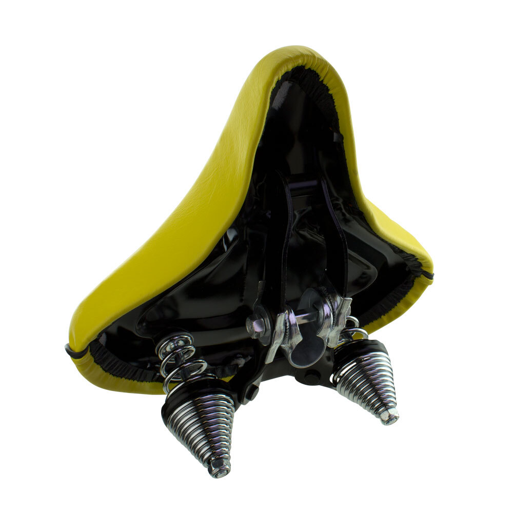 OG GENUINE VINYL BEACH CRUISER LARGE SADDLE BICYCLE SEAT 209 YELLOW