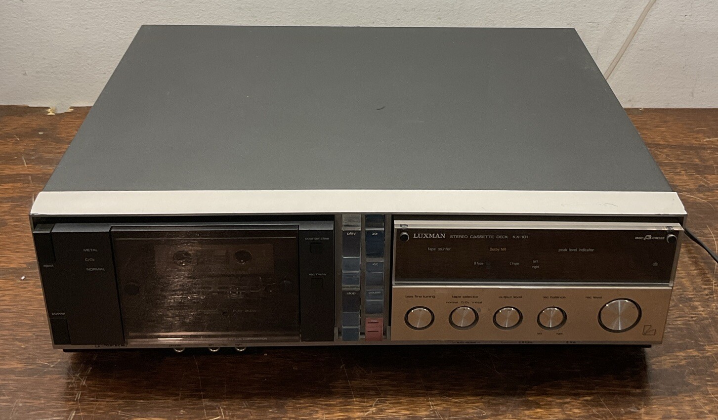 LUXMAN KX101 Stereo Cassette Deck SuckFace Works Has Hum AS IS