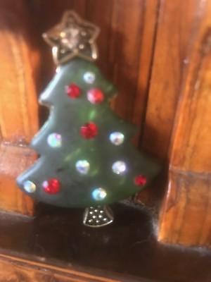 Broche Vintage En Forme De Bonbon De Noël - Signée - Occasion, Parfaite Pour Les Fêtes