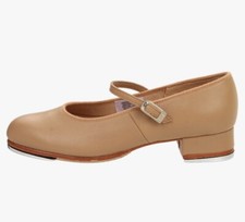 New Bloch Dance Women s Tap On Leather Tap Shoes Tan w/ Buckle Sz 7.5 S0302L NIB