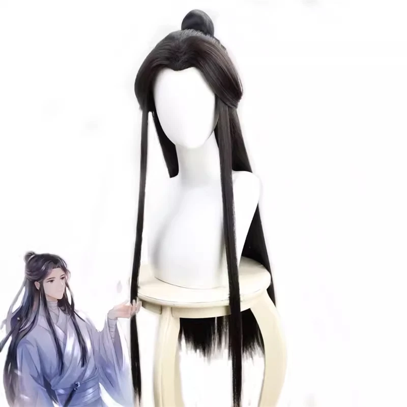 Китайский Небесный Официальный Благословение 天官赐福 Xie Lian Hanfu Длинный Парик Косплей Реквизит - Изображение 3 из 4