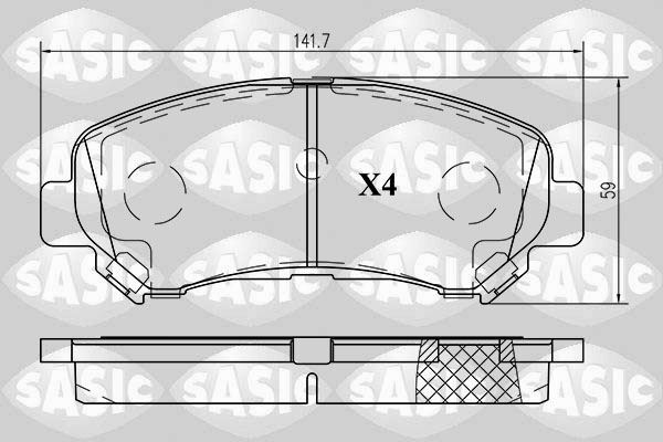 Plaquettes de frein avant Nissan Qashqai 1.5 dCi résistant au sifflement et usure