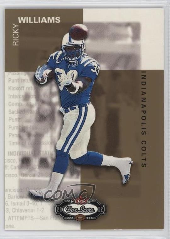 2002 Fleer Box Score 151/1500 Ricky Williams #140 Rookie RC 0q3