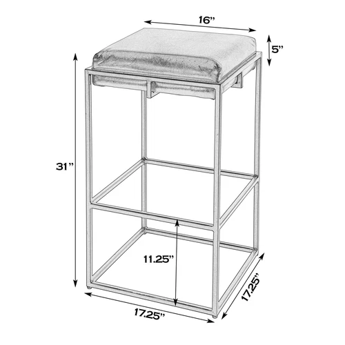 Butler Specialty Company Eldridge 31 in. Seat Height Leather Bar Stool in Brown - Picture 5 of 5