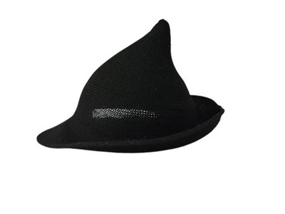 Short Salem Witch Hat - Wired Brim - Jet Black | eBay