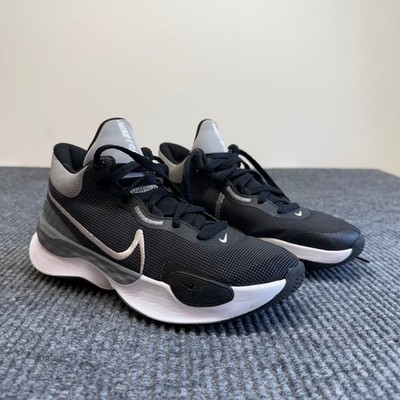 Nike Renew Elevate 3 Boys 5.5 Black Wolf Grey Basketball Sneakers Athletic