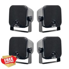 Herdio 4" Black Boat Speakers Surface Mount Waterproof ATV UTV RV Golf Cart