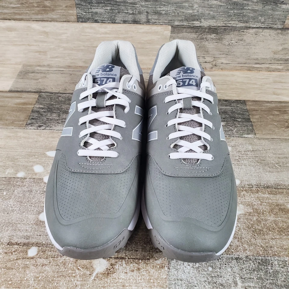 Zapatos de golf New Balance 574 para hombre talla 9 deportivos grises sin clavos con cordones Foto 2 de 4