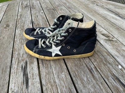 Golden Goose Francy High Top Sneaker Blau Silber Gr. 43 Vintage