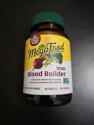 MegaFood Iron Blood Builder Non-GMO 60 Tablets Adult Supplement