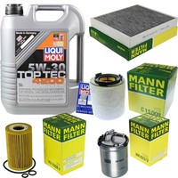 Mann Inspektionspaket 5L Liqui Moly Top Tec 4200 5W-30 FüR VW Polo 1.6 TDI Skoda