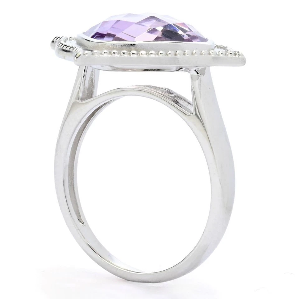 Anillo Claire Vessot Designs Elección de Piedras Preciosas Corte Tablero A Cuadros Acabado Satinado Foto 2 de 4