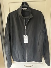 Men's ZARA Lightweight Bomber Jacket Black UKXL