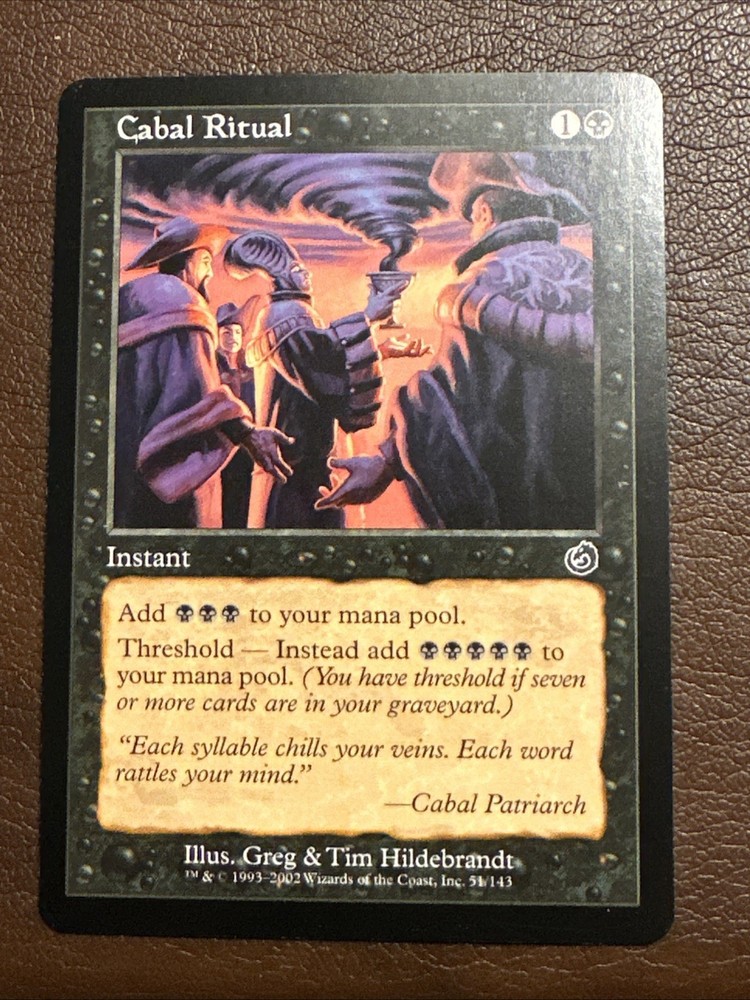 Cabal Ritual MTG Torment Magic Card NM Never Played Condition