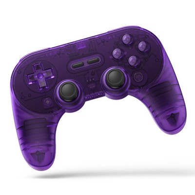 8BitDo Pro 2 Bluetooth Controller Purple Transparent 80GJ NEW