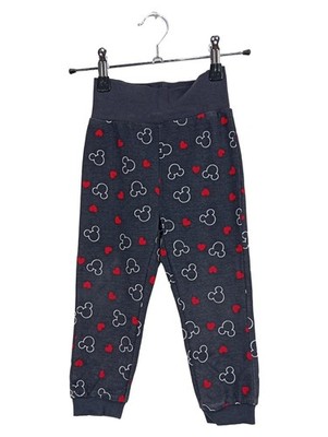 Disney Mickey Mouse Jogginghose Kinder Mädchen Gr. 86/92 Grau Herzen